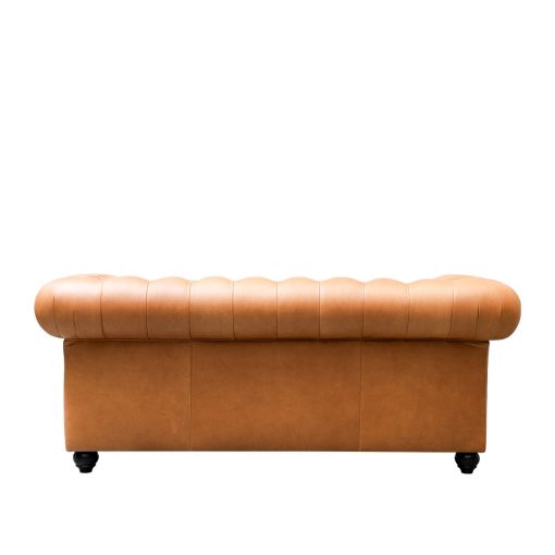 Stanford 2 Seater Chesterfield - Camel Leather - Image 5