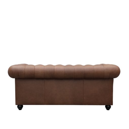 Stanford 2 Seater Chesterfield - Nutmeg Leather - Image 4