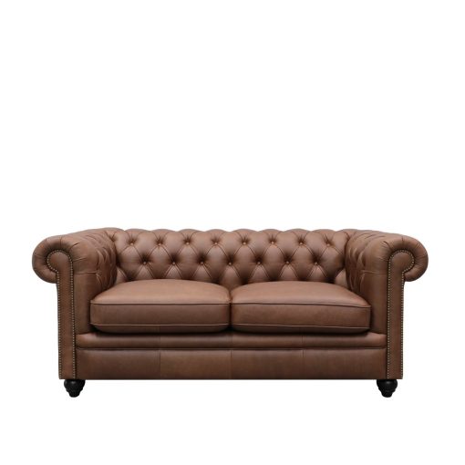 Stanford 2 Seater Chesterfield - Nutmeg Leather