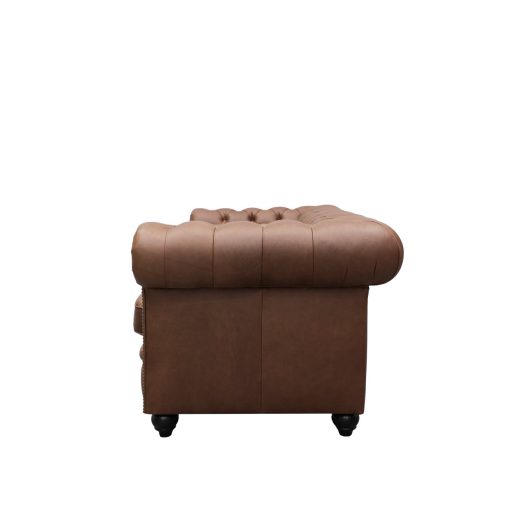 Stanford 2 Seater Chesterfield - Nutmeg Leather - Image 6