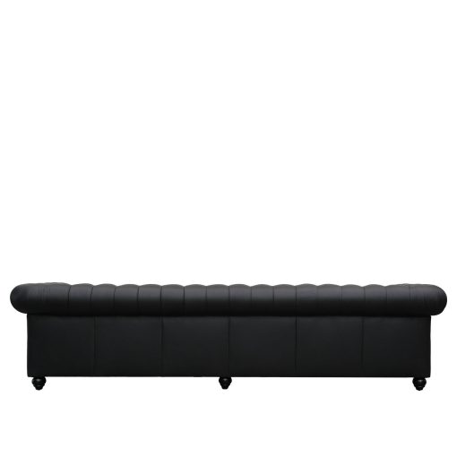 Stanford 4 Seater Chesterfield - Onyx Leather - Image 4