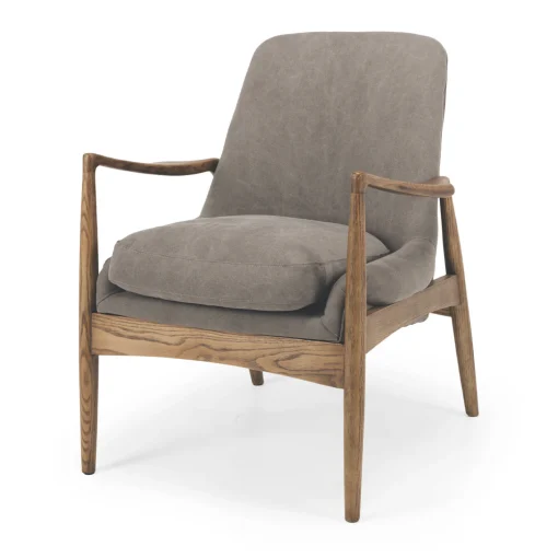 STENIER ARMCHAIR FULL CANVAS CHARCOAL