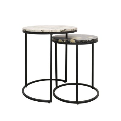 MONACO NESTING SIDE TABLE SET - ALASKA