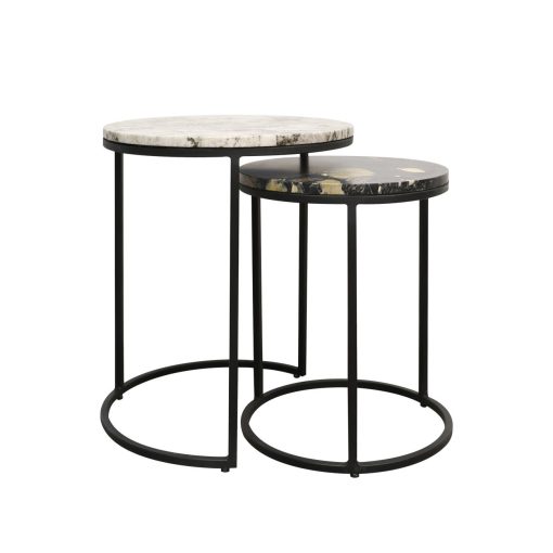 MONACO NESTING SIDE TABLE SET - ALASKA