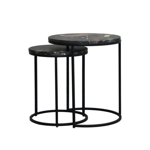 MONACO NESTING SIDE TABLE - PEBBLE