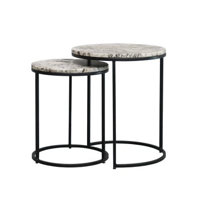 MONACO NESTING SIDE TABLE SET - ALASKA