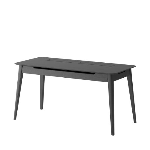 RYEN STUDY DESK- SOLID OAK/BLACK - Image 4