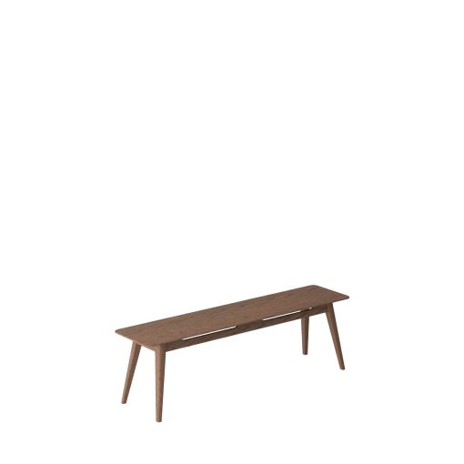 ROKKE BENCH 150CM-OAK/ WALNUT - Image 7