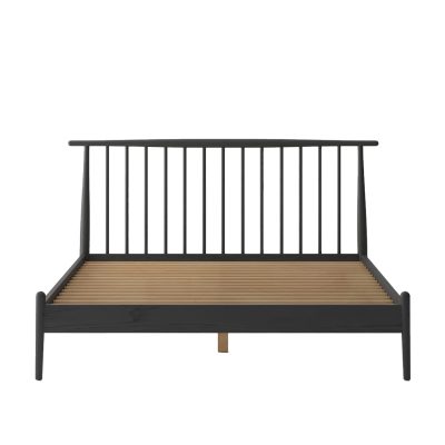 VOSS BED FRAME KING SOLID OAK / BLACK