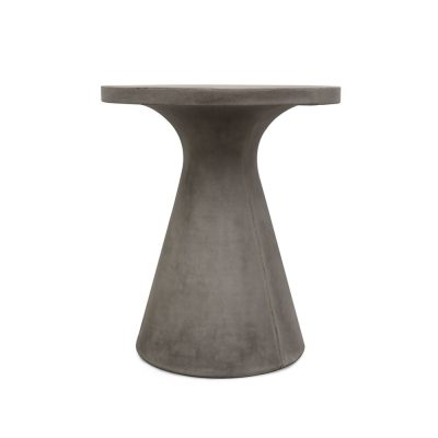 CORFU CONCRETE PEDESTAL DINING TABLE - GREY