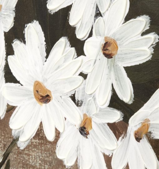 PHOTOGRAPHIC DAISY ARRANGEMENT DARK FRAMED CANVAS - Image 2