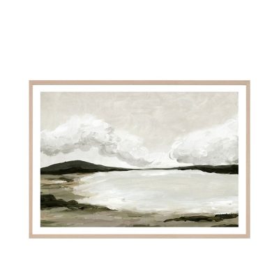 PHOTOHGRAPHIC FRAMED PEACFUL VISTA HAZE PRINT
