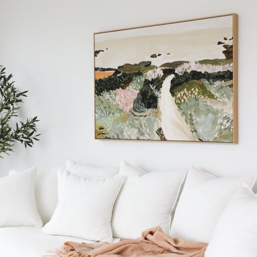 PHOTOGRAPHIC SEASIDE MEADOW SPRING FRAMED CANVAS - Image 2