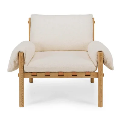 RETREAT ARMCHAIR - WHITE BOUCLE