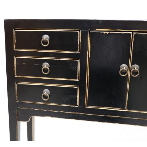 ORIENTAL PAINTED CONSOLE - PETITE BLACK VINTAGE - Image 6