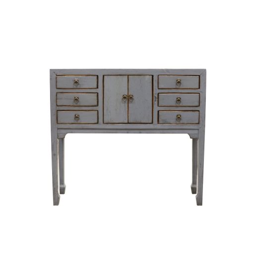 ORIENTAL PAINTED CONSOLE - PETITE VINTAGE GREY