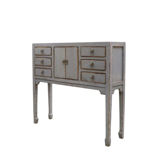 ORIENTAL PAINTED CONSOLE - PETITE VINTAGE GREY - Image 2