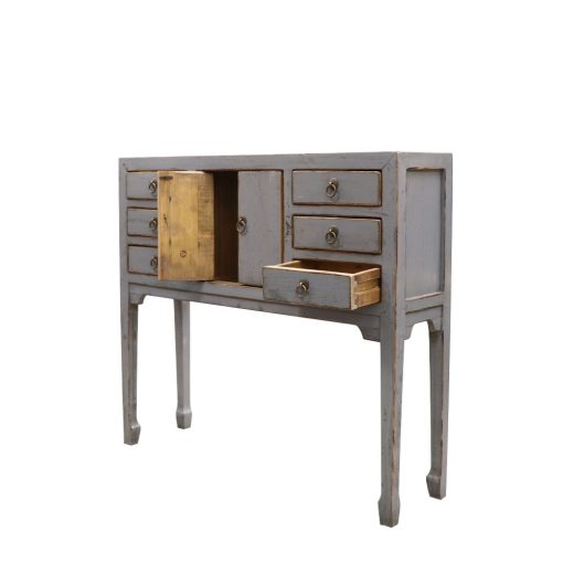 ORIENTAL PAINTED CONSOLE - PETITE VINTAGE GREY - Image 3