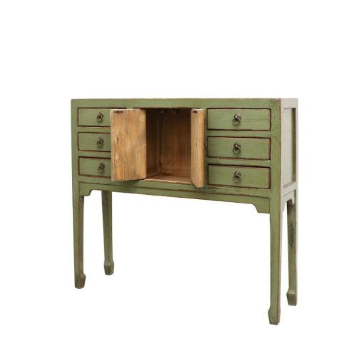 ORIENTAL PAINTED CONSOLE - PETITE VINTAGE GREEN - Image 2