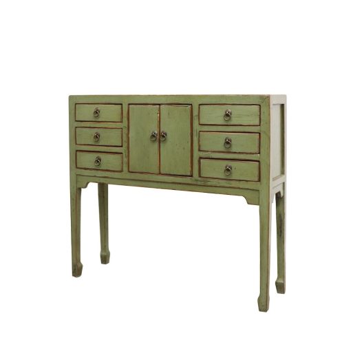 ORIENTAL PAINTED CONSOLE - PETITE VINTAGE GREEN - Image 3