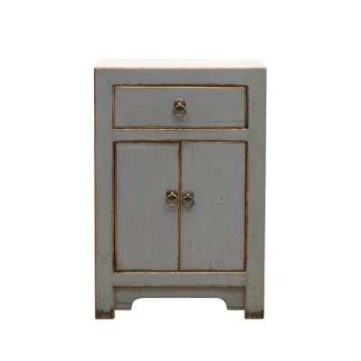 ORIENTAL PAINTED BEDSIDE - VINTAGE GREY