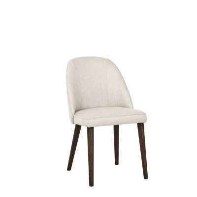 PARIS DINING CHAIR FABRIC CREAM WITH DARK OAK LEG