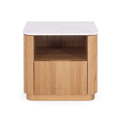 STASH NATURAL OAK BEDSIDE (Marble Top)