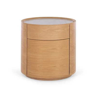 MUSE NATURAL OAK BEDSIDE - MARBLE TOP