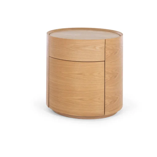 MUSE NATURAL OAK BEDSIDE - TRAVERTINE TOP - Image 2