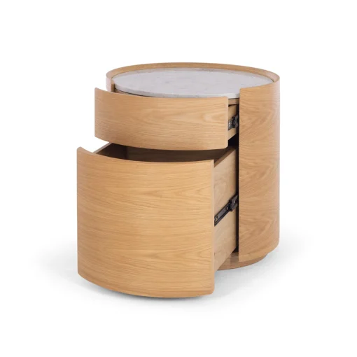 MUSE NATURAL OAK BEDSIDE - MARBLE TOP - Image 3