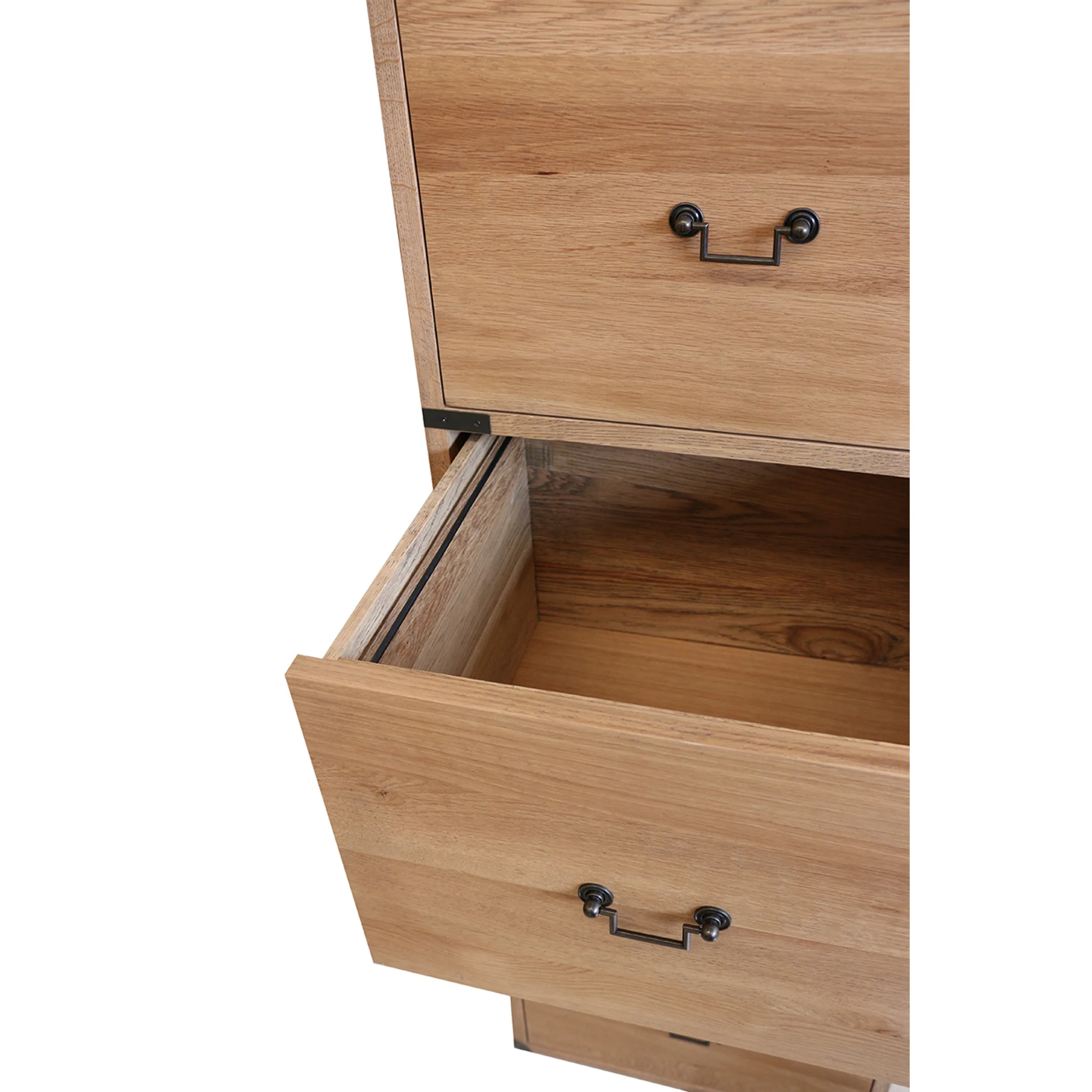 CAMPAIGN 4 DRAWER CABINET - OAK - Image 3