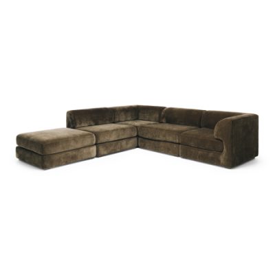 HARMONY 4 SEATER MODULAR CNR CHAISE LHF - OLIVE