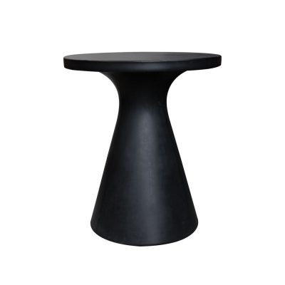 CORFU CONCRETE PEDESTAL DINING TABLE - BLACK