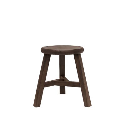 PARQ ROUND STOOL - WALNUT