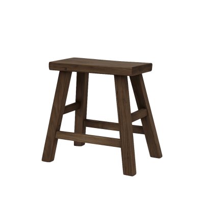 PARQ RECTANGLE STOOL - WALNUT