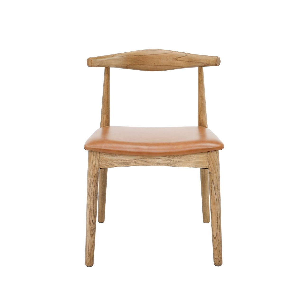 BOWEN DINING CHAIR - NATURAL FRAME / TAN LEATHER - Image 6