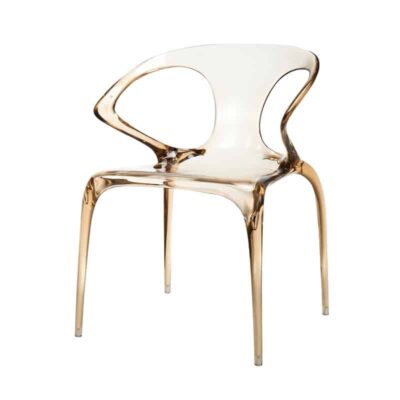 SATURN DINING CHAIR TRANSPARENT AMBER